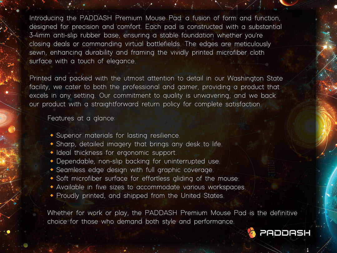Cosmic Voyage Design 6, Desk Pad, Mouse Pad, Desk Mat, Stellar Nexus, Cosmic Convergence, Astronomical Nexus