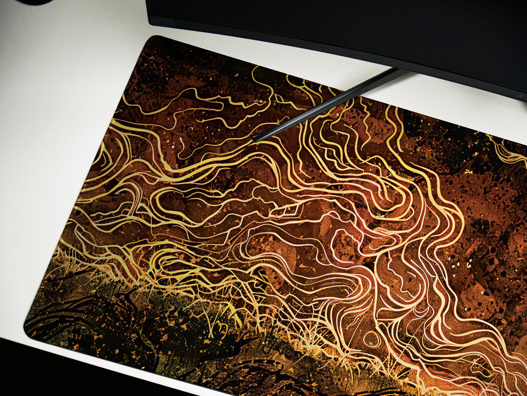 Dream Weaver Design 1, Desk Pad, Mouse Pad, Desk Mat, Celestial Dreamscape, Astral Artistry, Dynamic Contours, Cosmic Elegance
