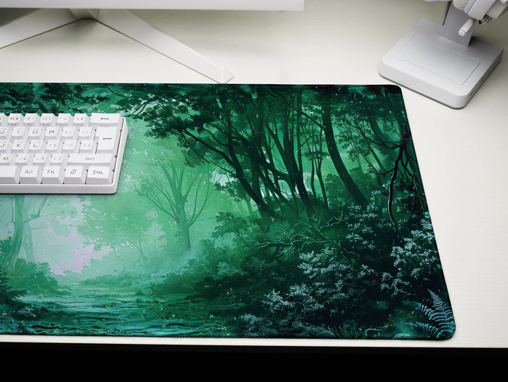 Dream Weaver Design 3, Desk Pad, Mouse Pad, Desk Mat, Enchanted Grove, Emerald Mystery, Whispering Trees, Verdant Haven