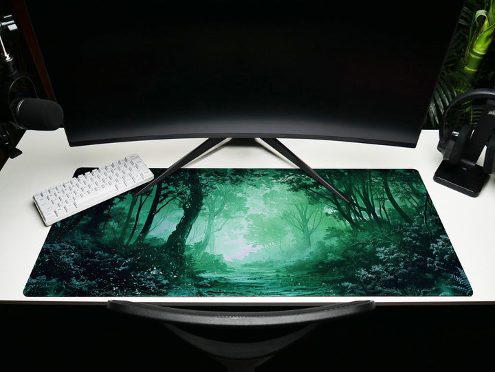 Dream Weaver Design 3, Desk Pad, Mouse Pad, Desk Mat, Enchanted Grove, Emerald Mystery, Whispering Trees, Verdant Haven