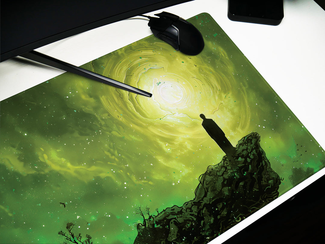 Dream Weaver Design 4, Desk Pad, Mouse Pad, Desk Mat, Galactic Observer, Nebulous Vista, Interstellar Reverie, Cosmic Canopy