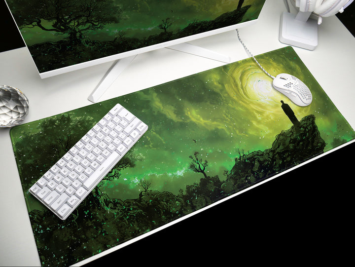 Dream Weaver Design 4, Desk Pad, Mouse Pad, Desk Mat, Galactic Observer, Nebulous Vista, Interstellar Reverie, Cosmic Canopy