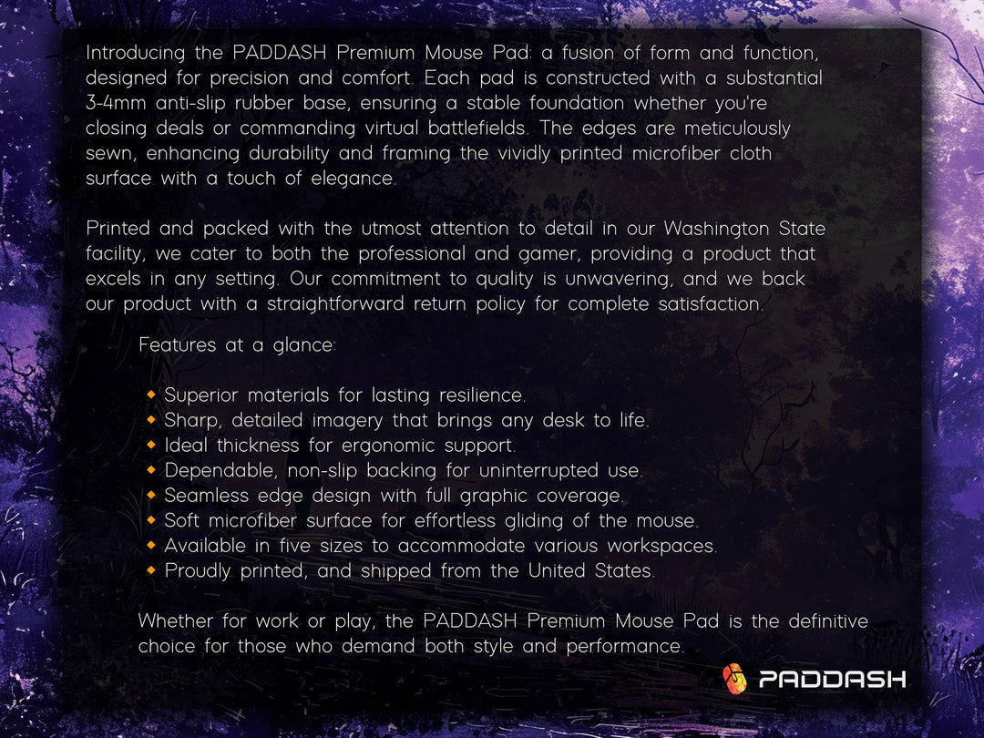 Dream Weaver Design 5, Desk Pad, Mouse Pad, Desk Mat, Twilight Whisper, Purple Haze, Moonlit Serenade, Mystic Aura
