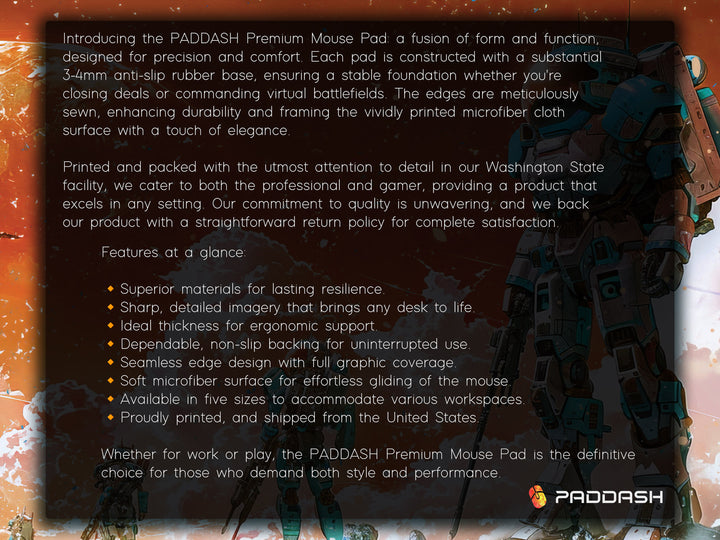 Celestial Mech Design 3, Desk Pad, Terraform Titans, Cosmic Frontier, Space Marine Standoff