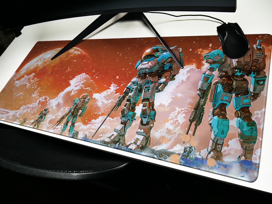Celestial Mech Design 3, Desk Pad, Terraform Titans, Cosmic Frontier, Space Marine Standoff