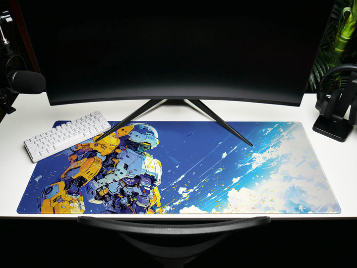 Celestial Mech Design 4, Desk Pad, Solar Sentinel, Bright Sky Guardian, High-Orbit Hero