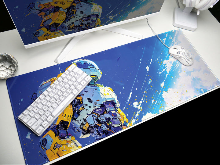 Celestial Mech Design 4, Desk Pad, Solar Sentinel, Bright Sky Guardian, High-Orbit Hero