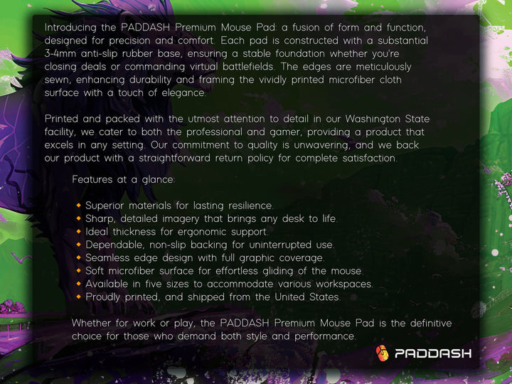 Majestic Roar Design 2, Desk Pad, Mouse Pad, Desk Mat, Regal Purple Majesty, Commanding Mountain King