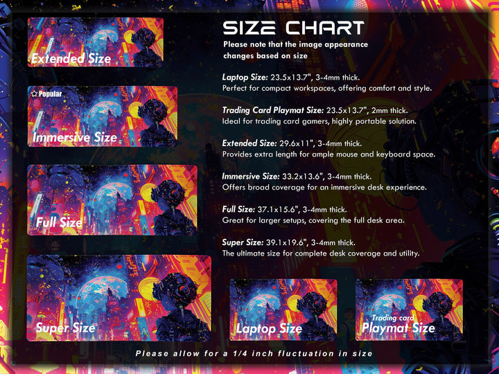 Cybernetic Vision Design 2, Desk Pad, Galactic Cityscape, Neon Metropolis, Cosmic Gaze, Wide Format, Stellar Ambiance