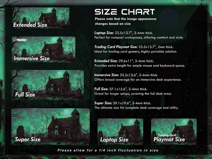 Sanguine Dusk Design 2, Desk Pad, Mouse Pad, Desk Mat, Mysterious Manor, Moonlit Elegance