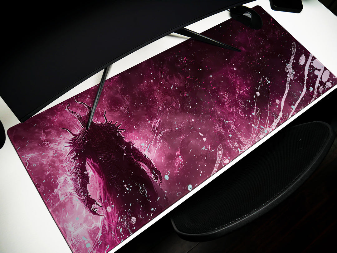 Mystic Nebula Design 1, Desk Pad, Mouse Pad, Desk Mat, Ethereal Guardian, Cosmic Mystery