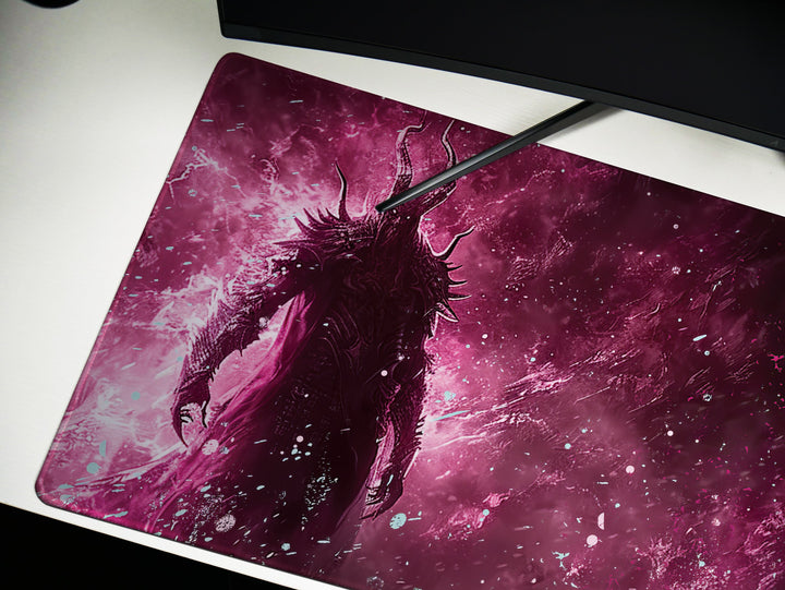 Mystic Nebula Design 1, Desk Pad, Mouse Pad, Desk Mat, Ethereal Guardian, Cosmic Mystery