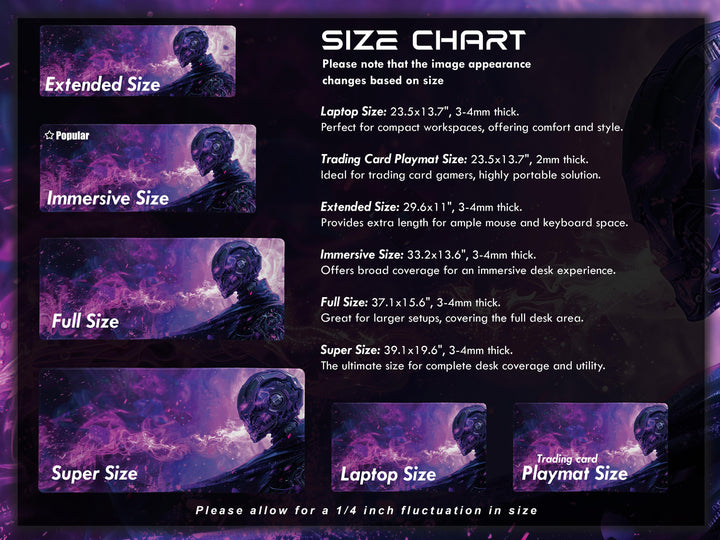 Mystic Nebula Design 2, Desk Pad, Mouse Pad, Desk Mat, Cybernetic Sorcerer, Techno-Ethereal