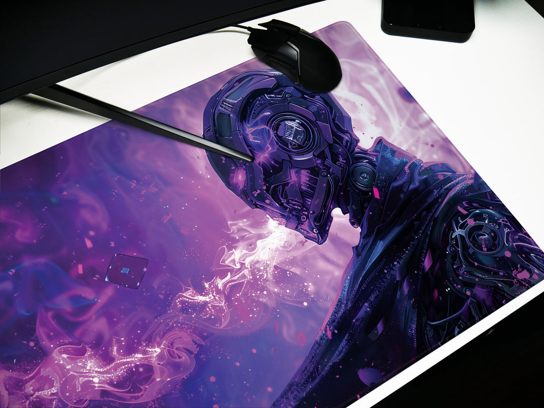 Mystic Nebula Design 2, Desk Pad, Mouse Pad, Desk Mat, Cybernetic Sorcerer, Techno-Ethereal