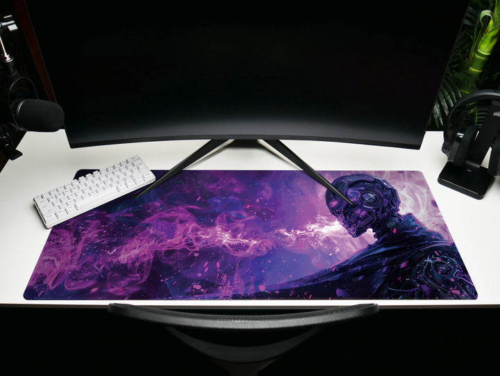 Mystic Nebula Design 2, Desk Pad, Mouse Pad, Desk Mat, Cybernetic Sorcerer, Techno-Ethereal