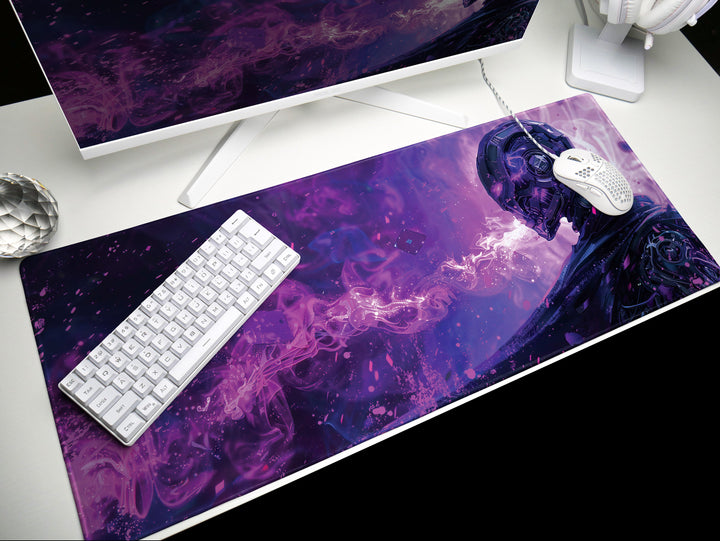 Mystic Nebula Design 2, Desk Pad, Mouse Pad, Desk Mat, Cybernetic Sorcerer, Techno-Ethereal