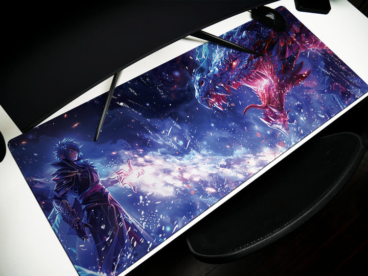 Mystic Nebula Design 5, Desk Pad, Mouse Pad, Desk Mat, Warrior of Light, Stellar Confrontation