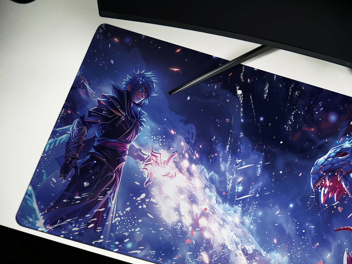 Mystic Nebula Design 5, Desk Pad, Mouse Pad, Desk Mat, Warrior of Light, Stellar Confrontation