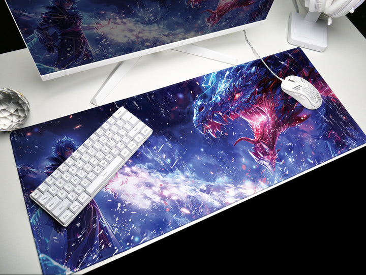 Mystic Nebula Design 5, Desk Pad, Mouse Pad, Desk Mat, Warrior of Light, Stellar Confrontation