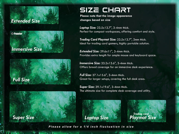 Eldritch Inferno Design 2, Desk Pad, Mouse Pad, Desk Mat, Alien Vortex, Mysterious Depths
