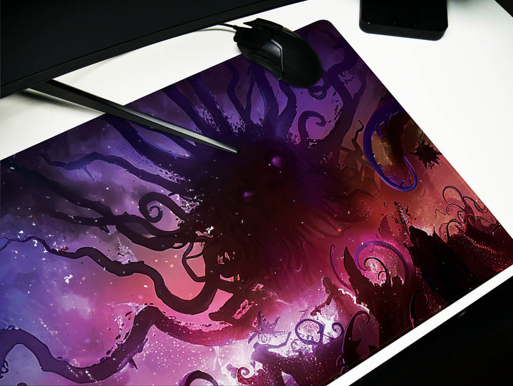 Eldritch Inferno Design 6, Desk Pad, Mouse Pad, Desk Mat, Galactic Whirlpool, Nebulous Art
