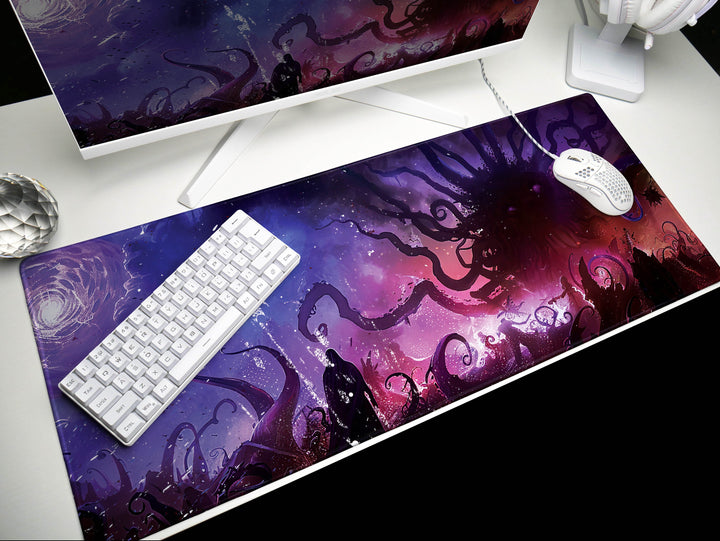 Eldritch Inferno Design 6, Desk Pad, Mouse Pad, Desk Mat, Galactic Whirlpool, Nebulous Art