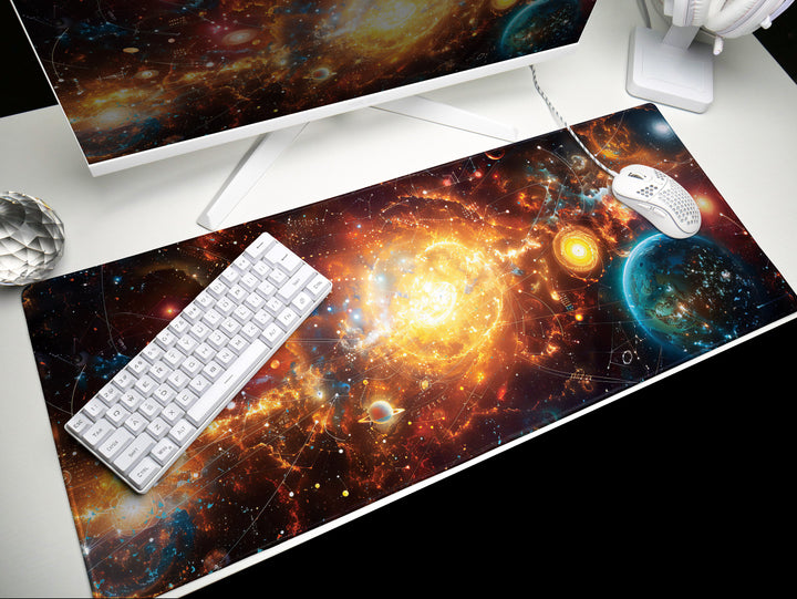 Cosmic Voyage Design 6, Desk Pad, Mouse Pad, Desk Mat, Stellar Nexus, Cosmic Convergence, Astronomical Nexus