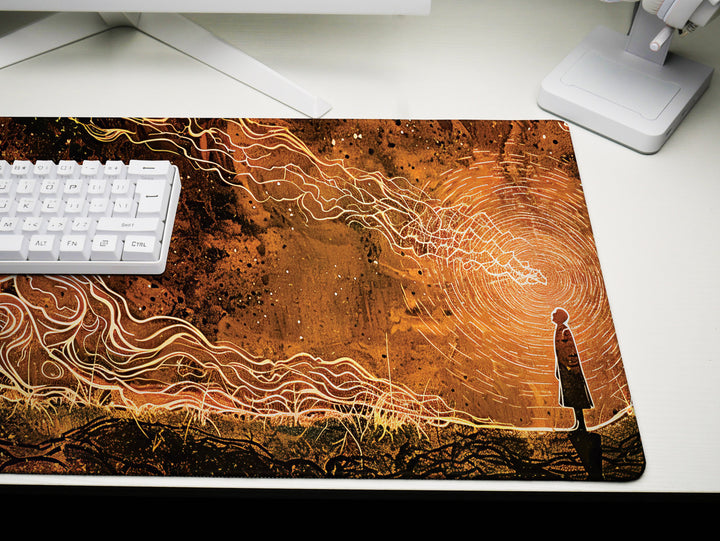 Dream Weaver Design 1, Desk Pad, Mouse Pad, Desk Mat, Celestial Dreamscape, Astral Artistry, Dynamic Contours, Cosmic Elegance