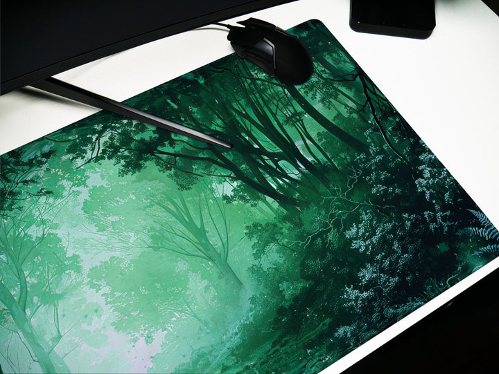 Dream Weaver Design 3, Desk Pad, Mouse Pad, Desk Mat, Enchanted Grove, Emerald Mystery, Whispering Trees, Verdant Haven