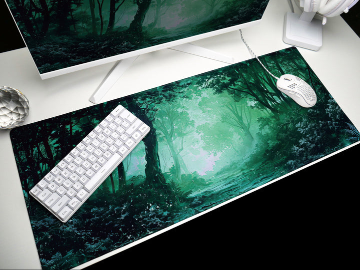 Dream Weaver Design 3, Desk Pad, Mouse Pad, Desk Mat, Enchanted Grove, Emerald Mystery, Whispering Trees, Verdant Haven