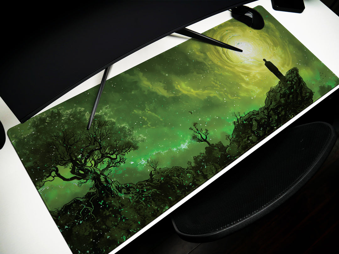 Dream Weaver Design 4, Desk Pad, Mouse Pad, Desk Mat, Galactic Observer, Nebulous Vista, Interstellar Reverie, Cosmic Canopy