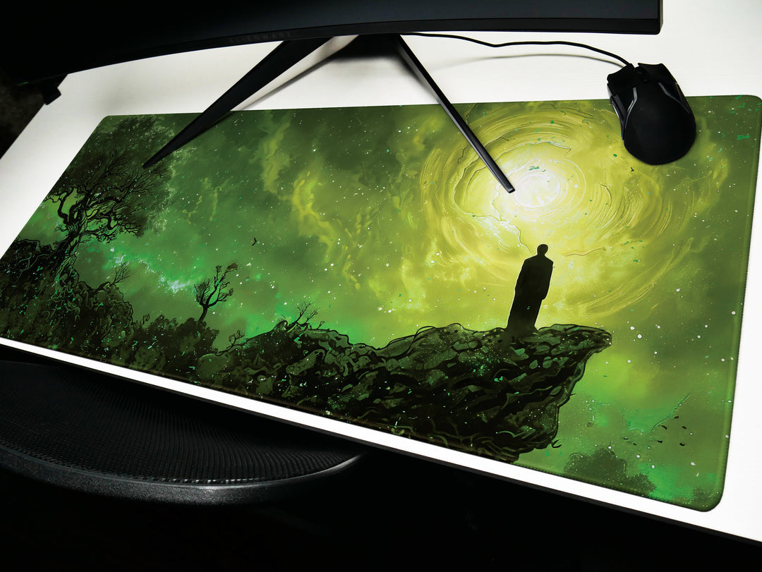 Dream Weaver Design 4, Desk Pad, Mouse Pad, Desk Mat, Galactic Observer, Nebulous Vista, Interstellar Reverie, Cosmic Canopy