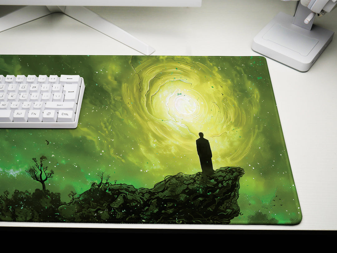 Dream Weaver Design 4, Desk Pad, Mouse Pad, Desk Mat, Galactic Observer, Nebulous Vista, Interstellar Reverie, Cosmic Canopy