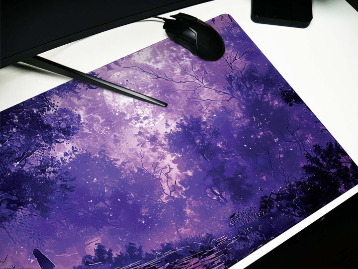 Dream Weaver Design 5, Desk Pad, Mouse Pad, Desk Mat, Twilight Whisper, Purple Haze, Moonlit Serenade, Mystic Aura