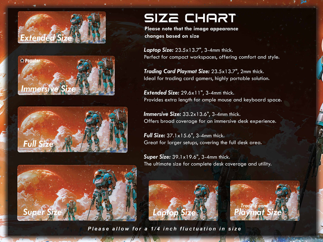 Celestial Mech Design 3, Desk Pad, Terraform Titans, Cosmic Frontier, Space Marine Standoff