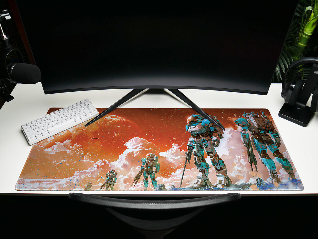 Celestial Mech Design 3, Desk Pad, Terraform Titans, Cosmic Frontier, Space Marine Standoff