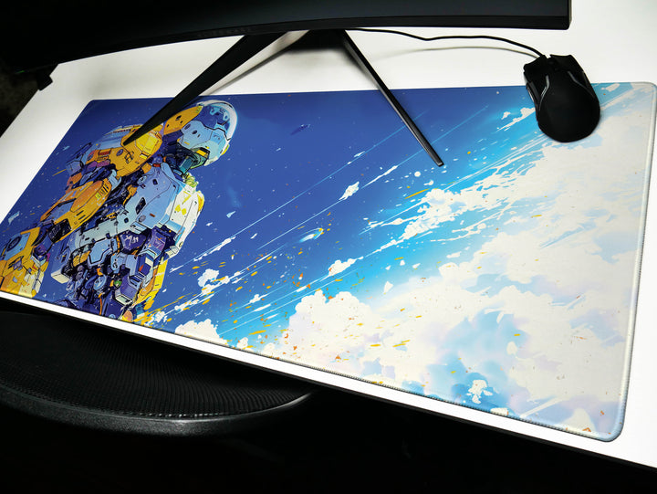 Celestial Mech Design 4, Desk Pad, Solar Sentinel, Bright Sky Guardian, High-Orbit Hero
