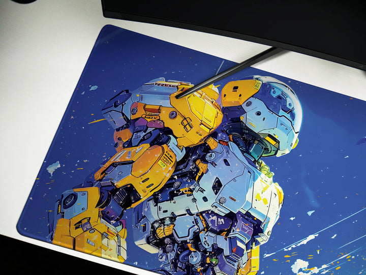 Celestial Mech Design 4, Desk Pad, Solar Sentinel, Bright Sky Guardian, High-Orbit Hero