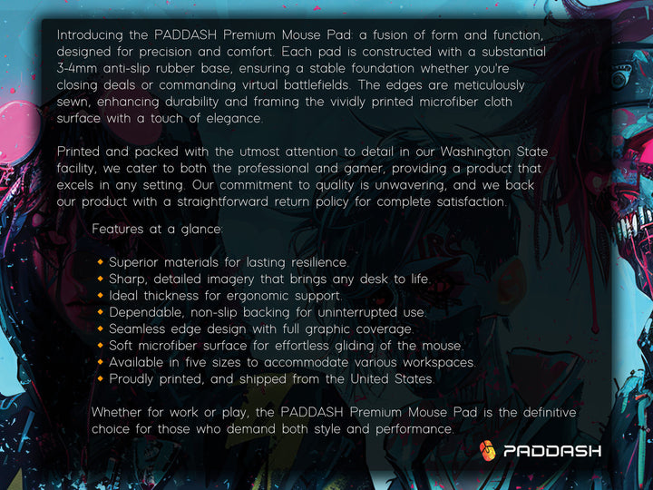 Cyber Vanguard Design 1, Desk Pad, Mouse Pad, Desk Mat, Futuristic Rebellion, Neon Glow, Tech Warriors
