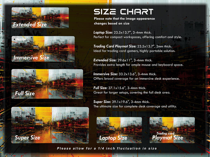 Urban Velocity Design 1, Desk Pad, Mouse Pad, Desk Mat, Dynamic Cityscape, High-Speed Aesthetic, Vivid Work Accessory