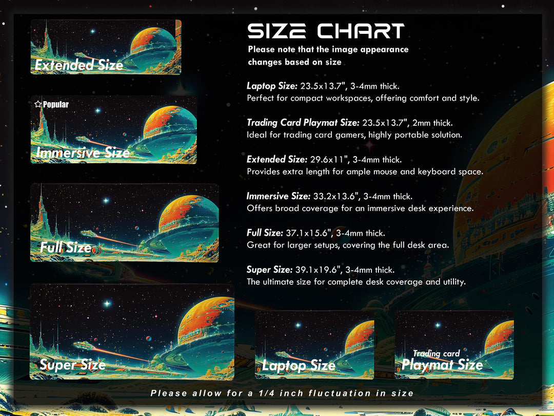 Astral Vantage Design 2, Desk Pad, Mouse Pad, Desk Mat, Starlit Spaceport, Cosmic Adventure