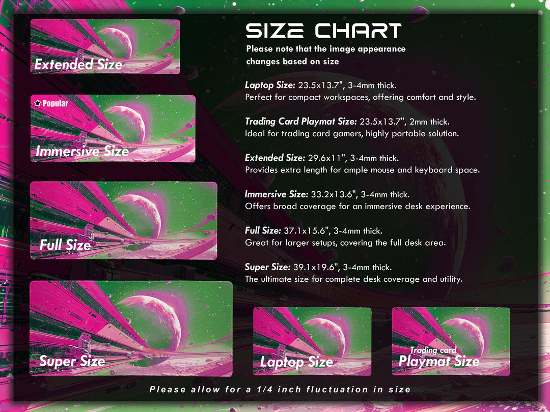 Astral Vantage Design 5, Desk Pad, Mouse Pad, Desk Mat, Neon Cosmos Gateway, Planetary Escape
