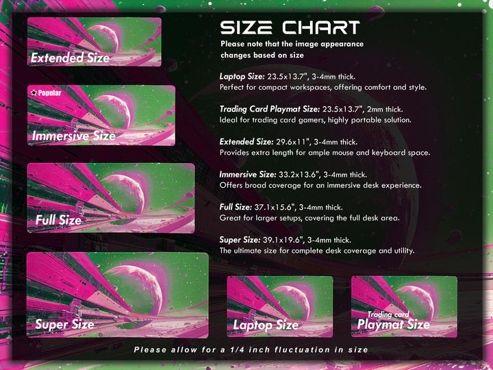 Astral Vantage Design 5, Desk Pad, Mouse Pad, Desk Mat, Neon Cosmos Gateway, Planetary Escape