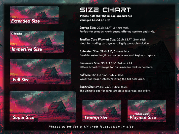 Sanguine Dusk Design 4, Desk Pad, Mouse Pad, Desk Mat, Twilight Serenity, Crimson Haven
