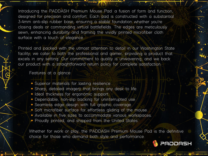 Cosmic Cartography Design 1, Desk Pad, Mouse Pad, Desk Mat, Celestial Navigation, Starry Elegance