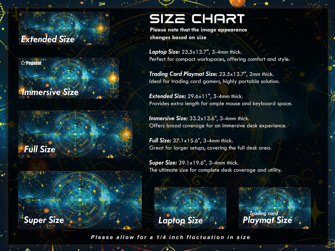 Cosmic Cartography Design 5, Desk Pad, Mouse Pad, Desk Mat, Celestial Journey, Starry Wisdom