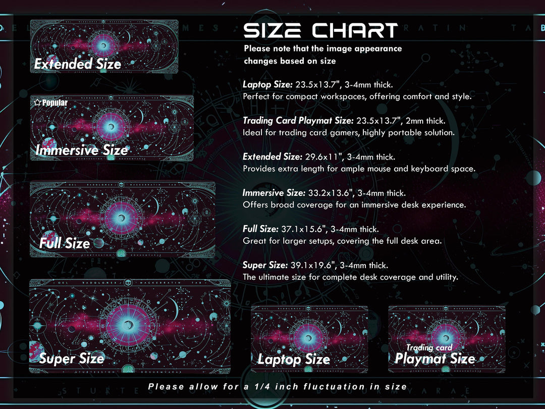 Cosmic Cartography Design 6, Desk Pad, Mouse Pad, Desk Mat, Astral Rendezvous, Celestial Blueprint
