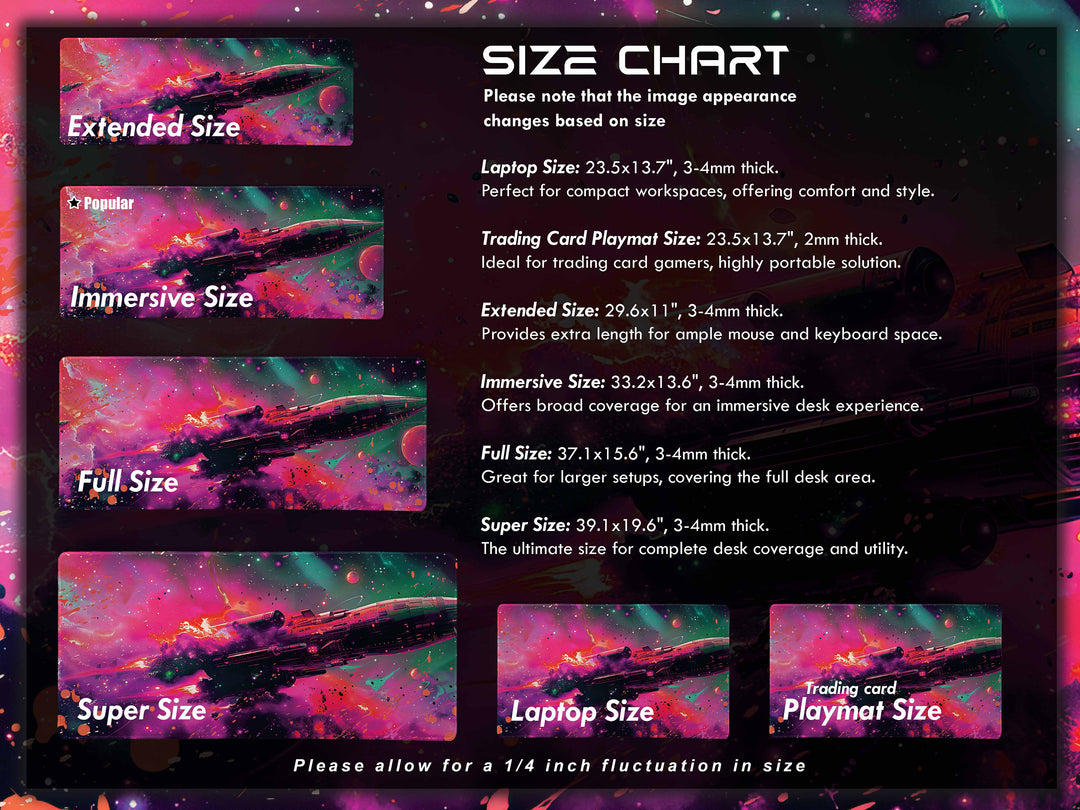 Cosmic Conquest Design 3, Desk Pad, Mouse Pad, Desk Mat, Nebular Odyssey, Stellar Phenomena