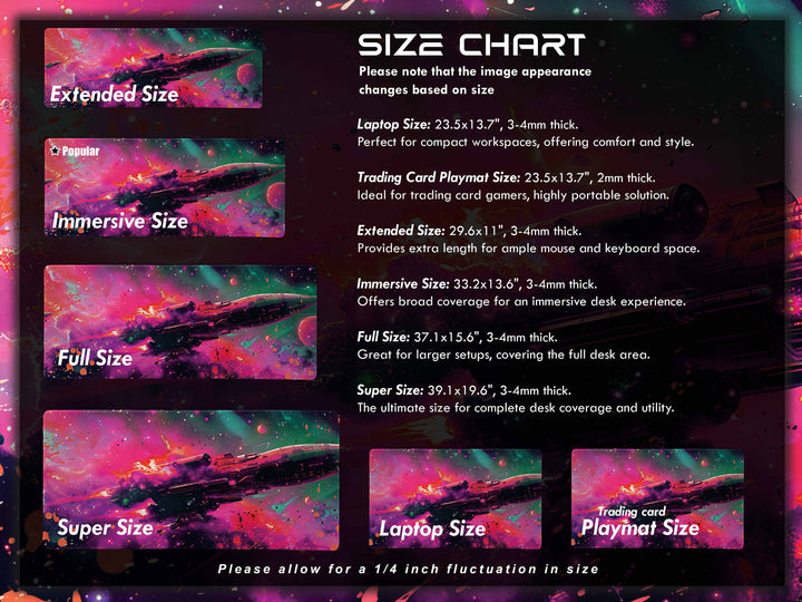 Cosmic Conquest Design 3, Desk Pad, Mouse Pad, Desk Mat, Nebular Odyssey, Stellar Phenomena