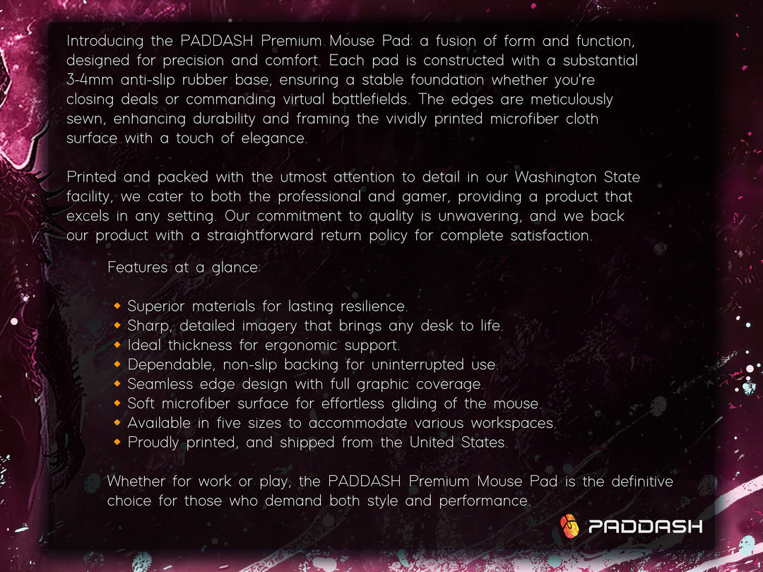 Mystic Nebula Design 1, Desk Pad, Mouse Pad, Desk Mat, Ethereal Guardian, Cosmic Mystery